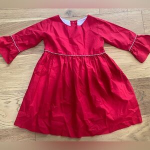 Kelly’s Kids Classic Christmas Red Girls' Dresswith button back size 5-6 VGUC